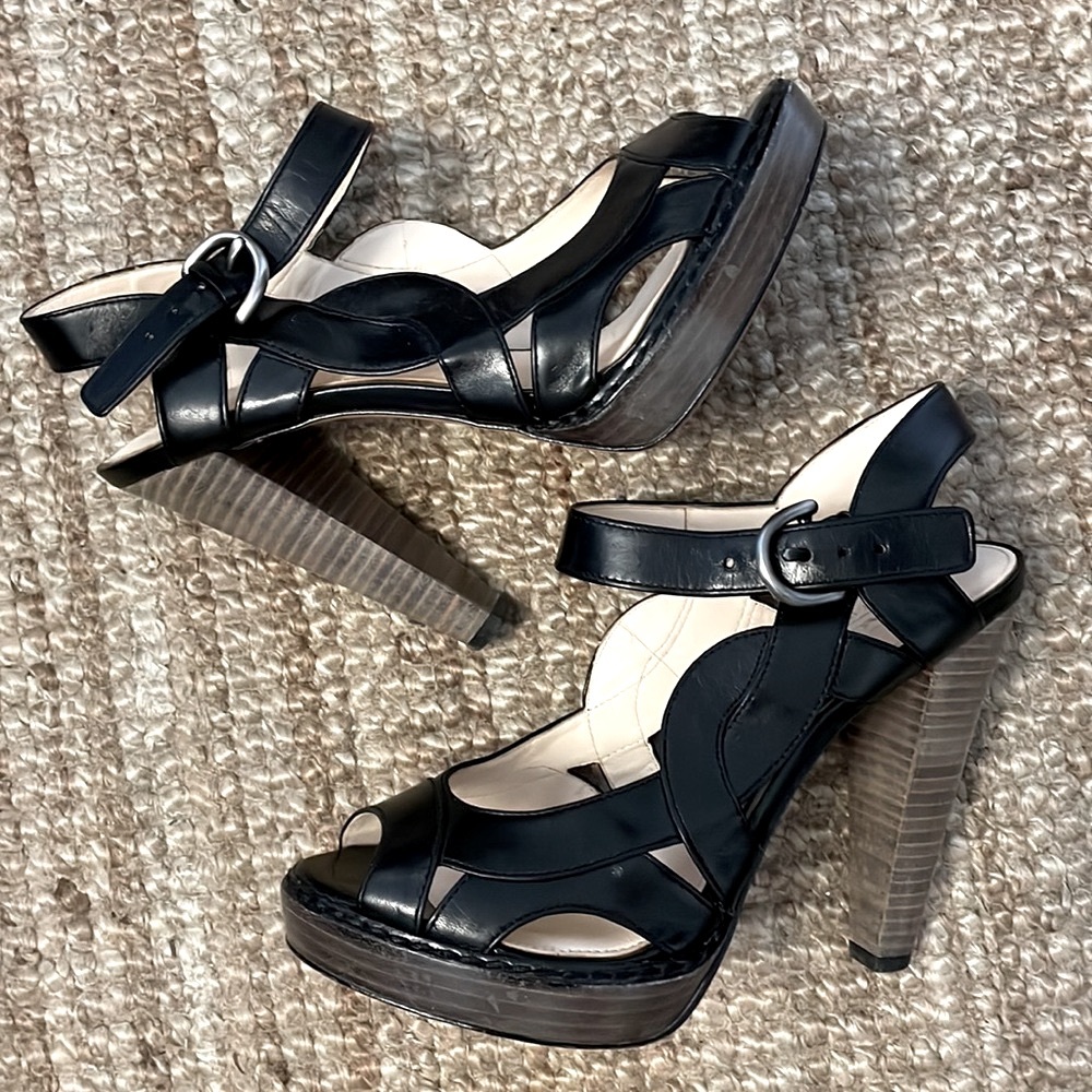 Coach Stacked Heels Sandals Size 7.5